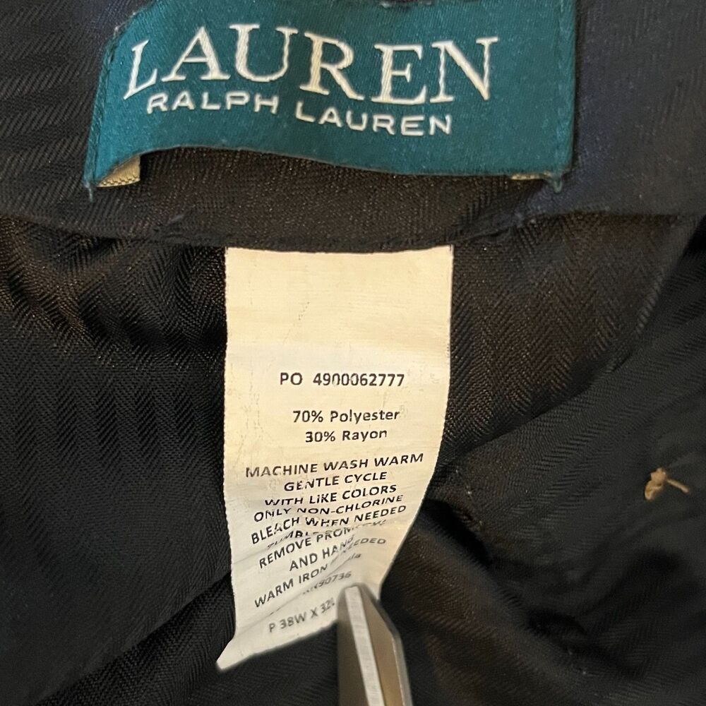 Lauren Ralph Lauren Gray Dress Pants Mens 38x32 Flat Front Business Chino Pant - Picture 3 of 3